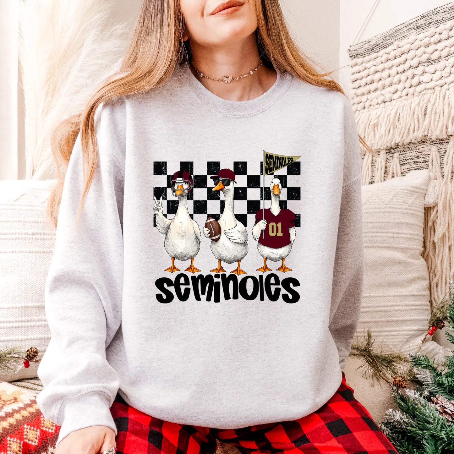 Funny Goose Seminoles Sweatshirt | Game Day Crewneck | College Spirit Shirt