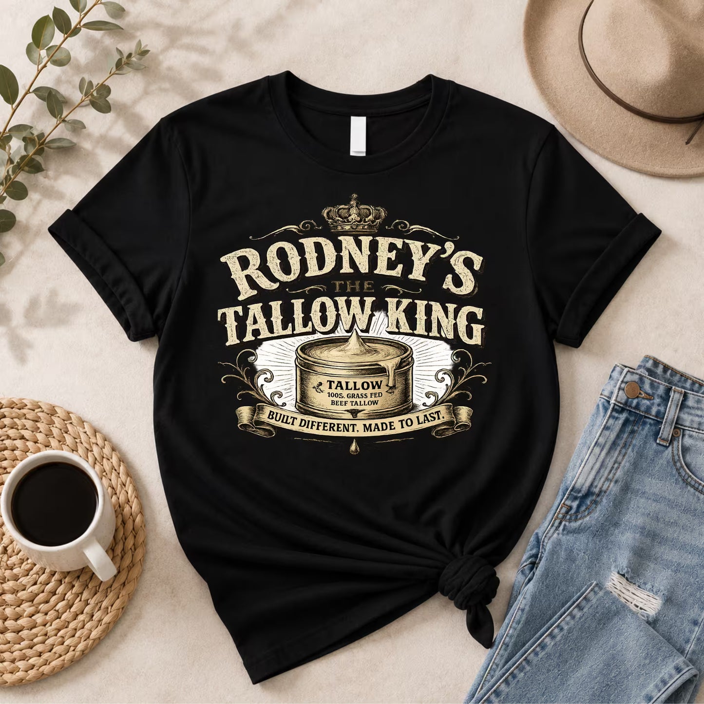 Rodney’s The Tallow King Shirt – Vintage Beef Tallow Graphic