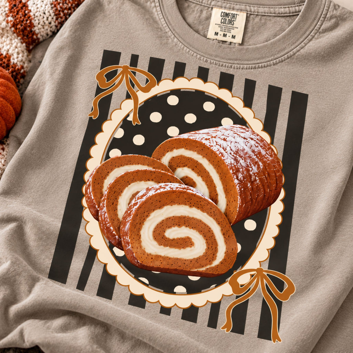 Pumpkin Roll Thanksgiving Graphic Tee