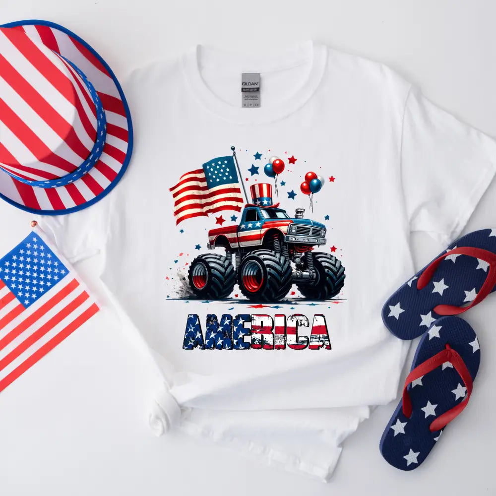 Monster Truck America Youth T-Shirt - Becca's Banging Designs