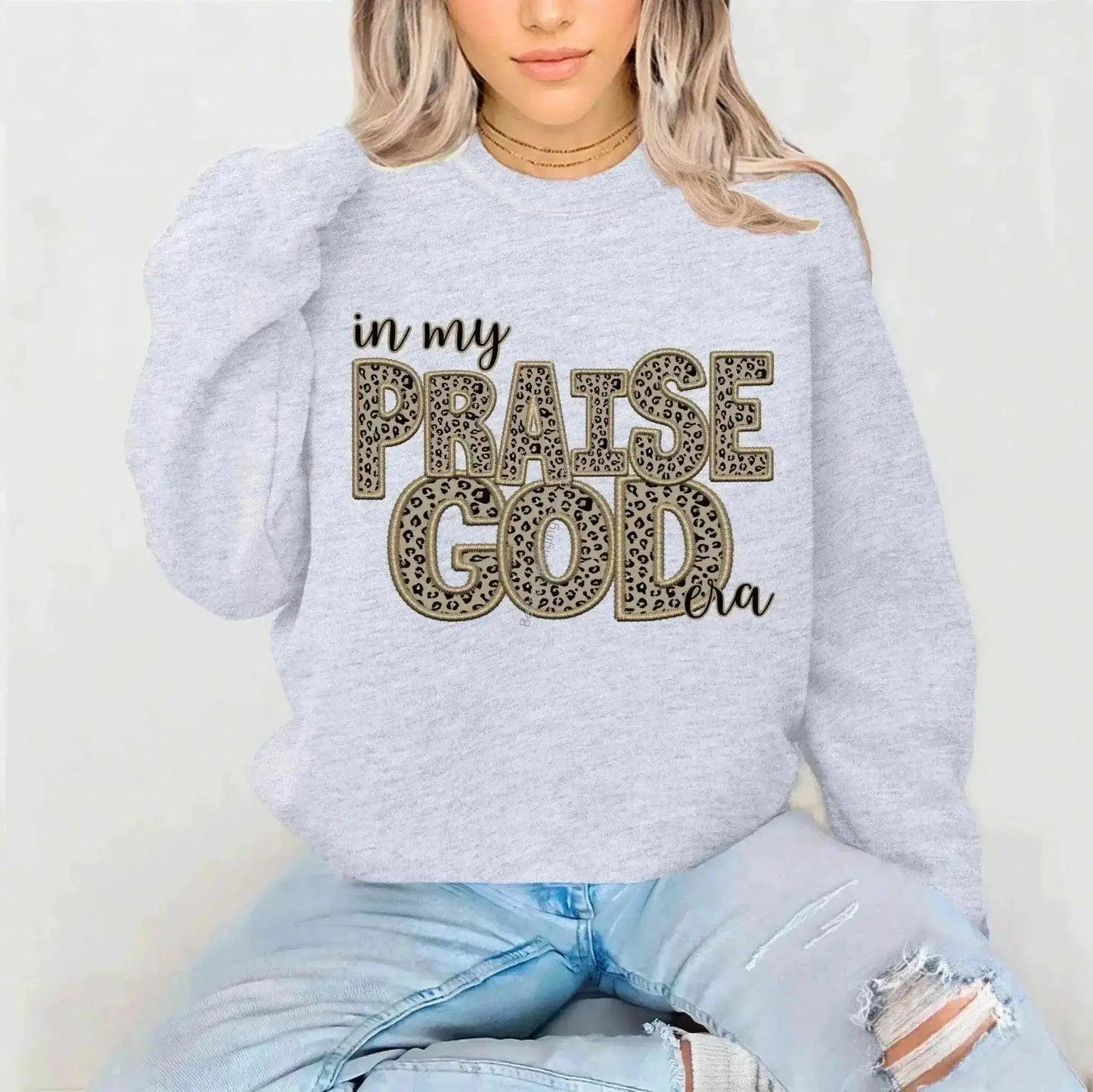 Sweatshirt In My Praise God Sweatshirt | Christian Faith Crewneck for Comfort and Inspiration