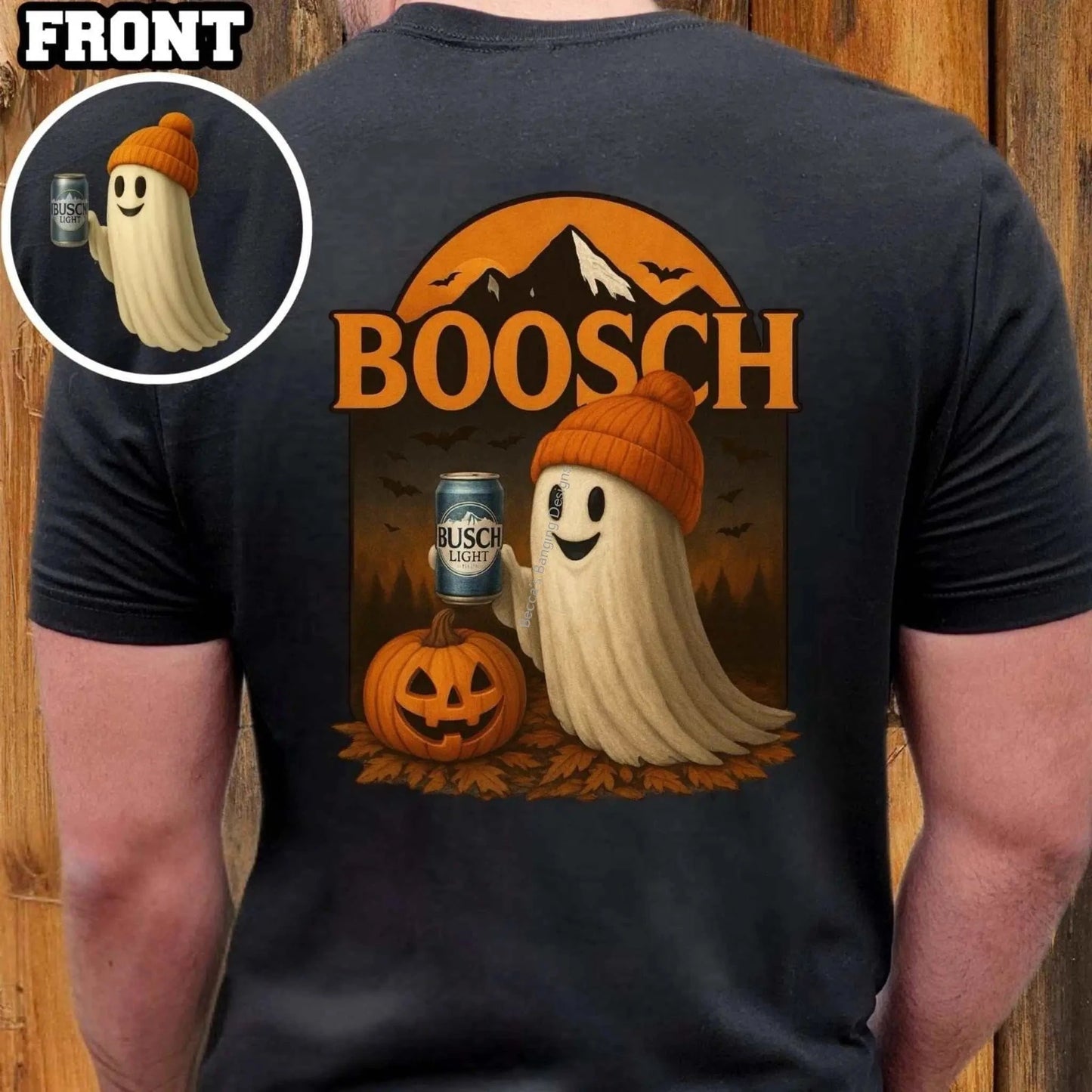 T-Shirt Boosch Ghost T-Shirt | Funny Busch Light Beer Halloween Tee