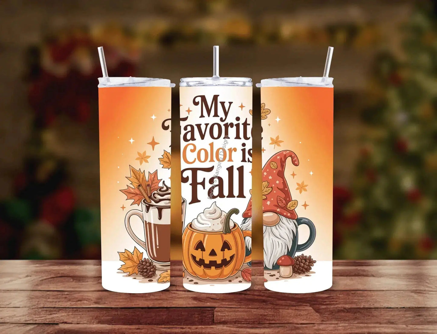 Tumbler My Favorite Color is Fall Tumbler | Autumn Pumpkin Spice Cup