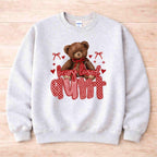 Beary Loved Mama Sweatshirt Comfort Style and Care featuring an adorable teddy bear design and Valentine patterns.