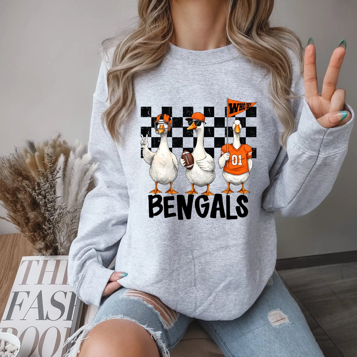 Funny Goose Bengals Sweatshirt - Game Day Crewneck and College Spirit Shirt