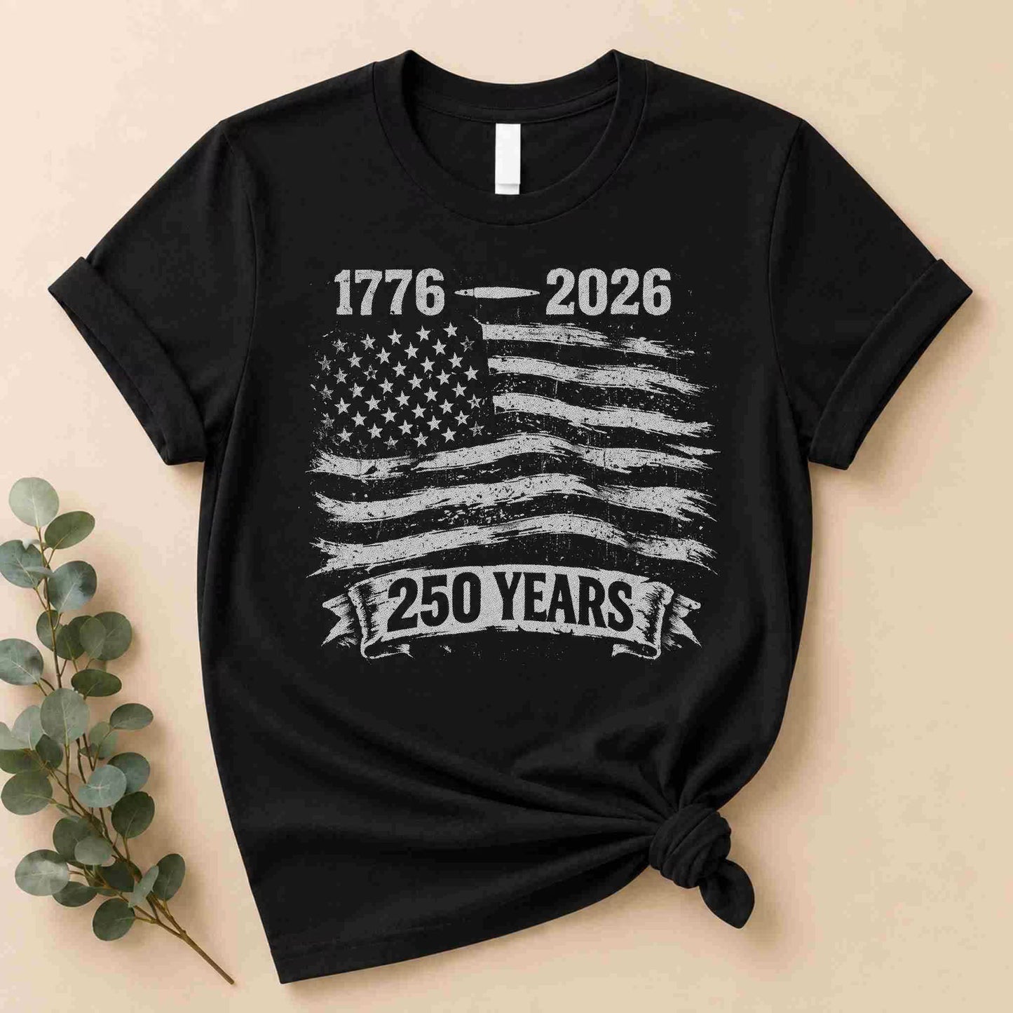 Distressed American Flag 1776-2026 Shirt
