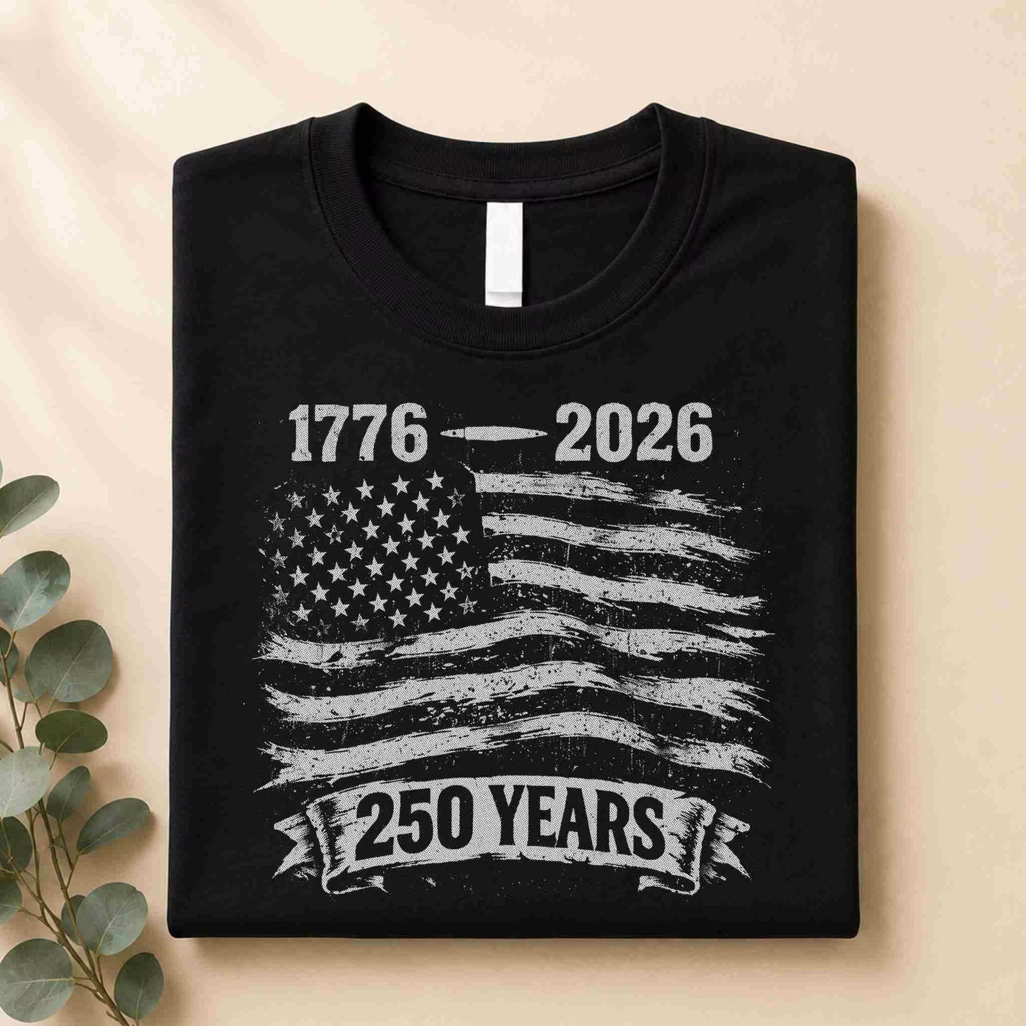 Distressed American Flag 1776-2026 Shirt