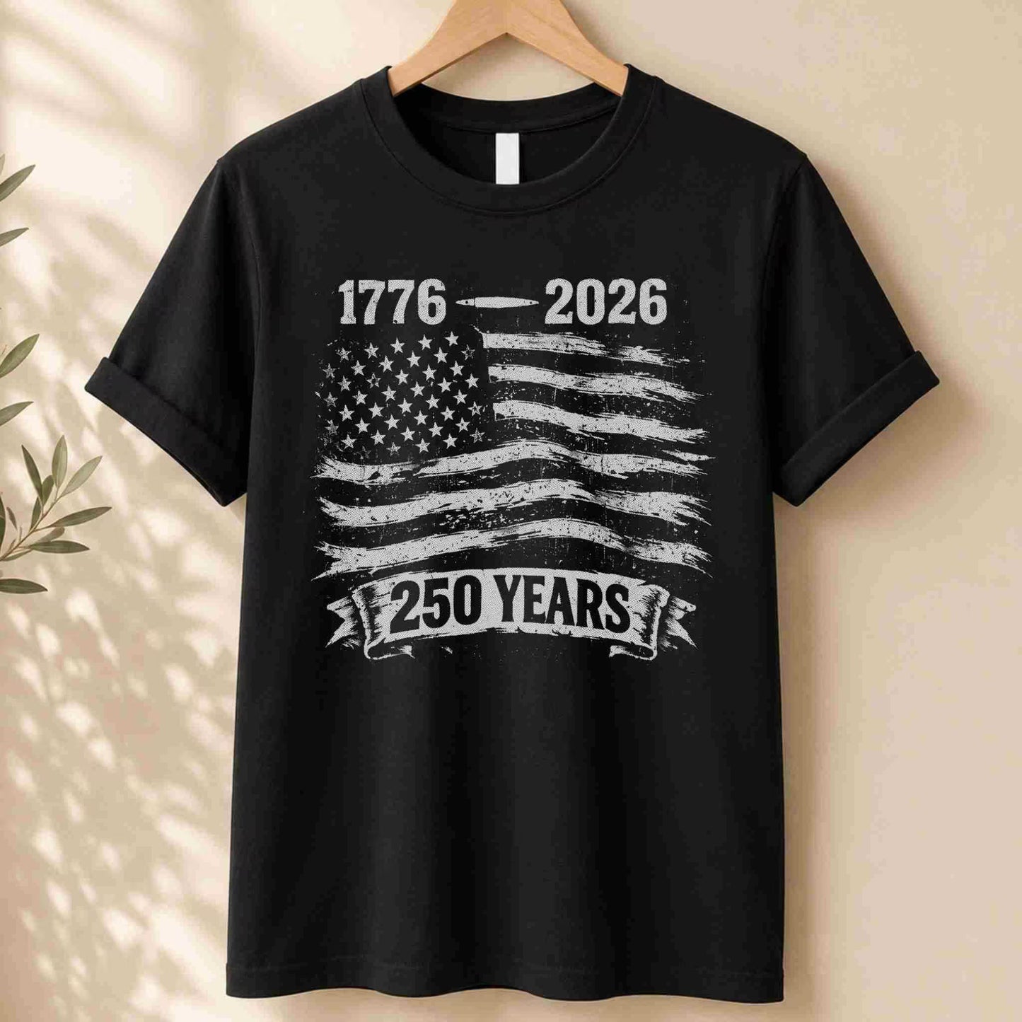 Distressed American Flag 1776-2026 Shirt