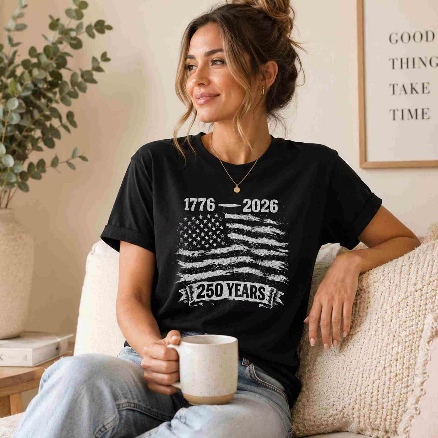 Distressed American Flag 1776-2026 Shirt