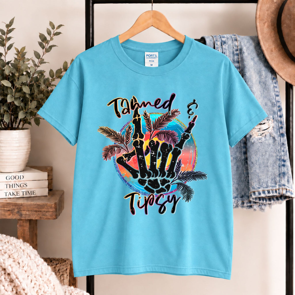 Tanned & Tipsy Tropical Graphic Tee