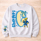 Chargers Mascot Sweatshirt – Personalized School Spirit Crewneck | Blue & Yellow Chargers Apparel