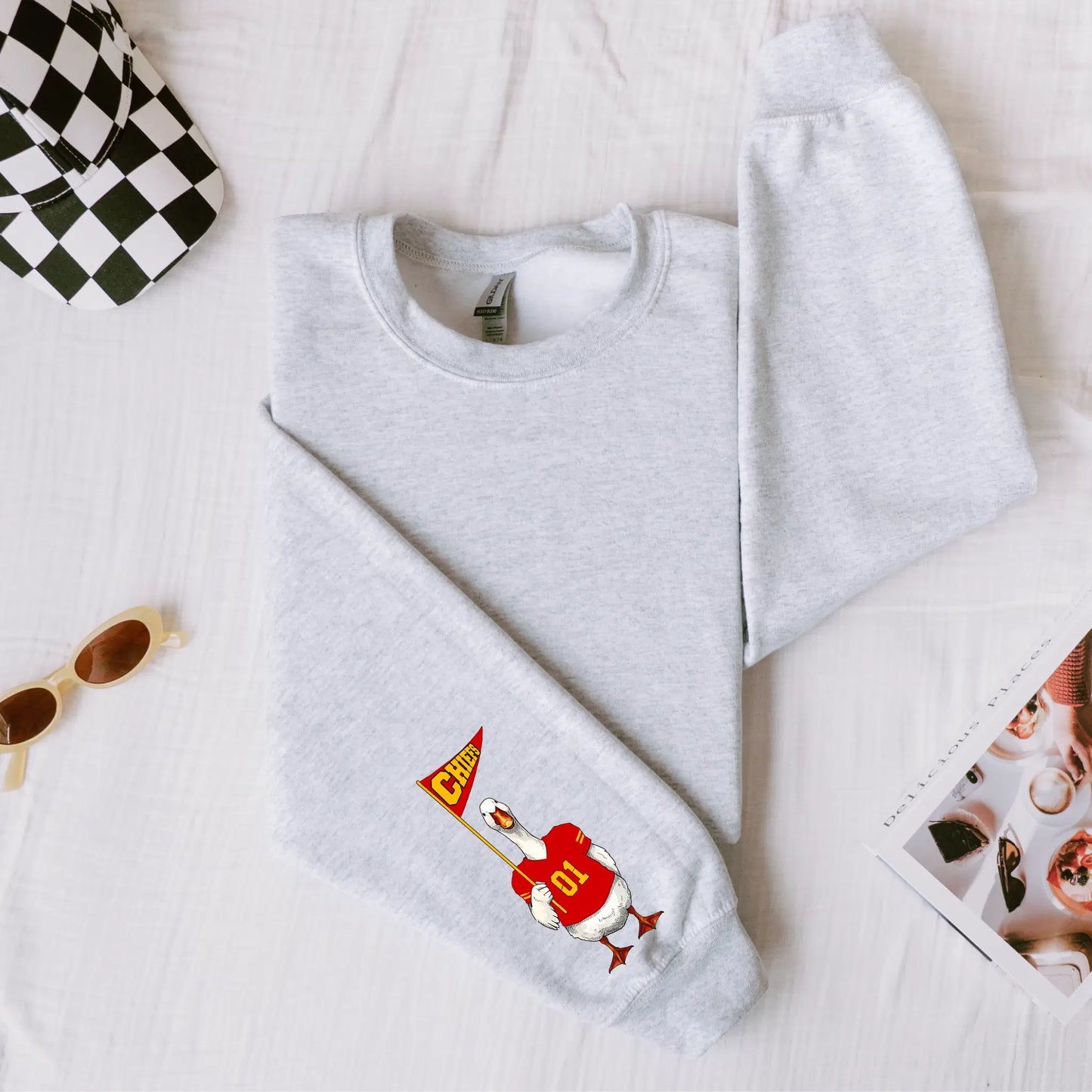 Funny Goose Chiefs Sweatshirt | Game Day Crewneck for College Spirit