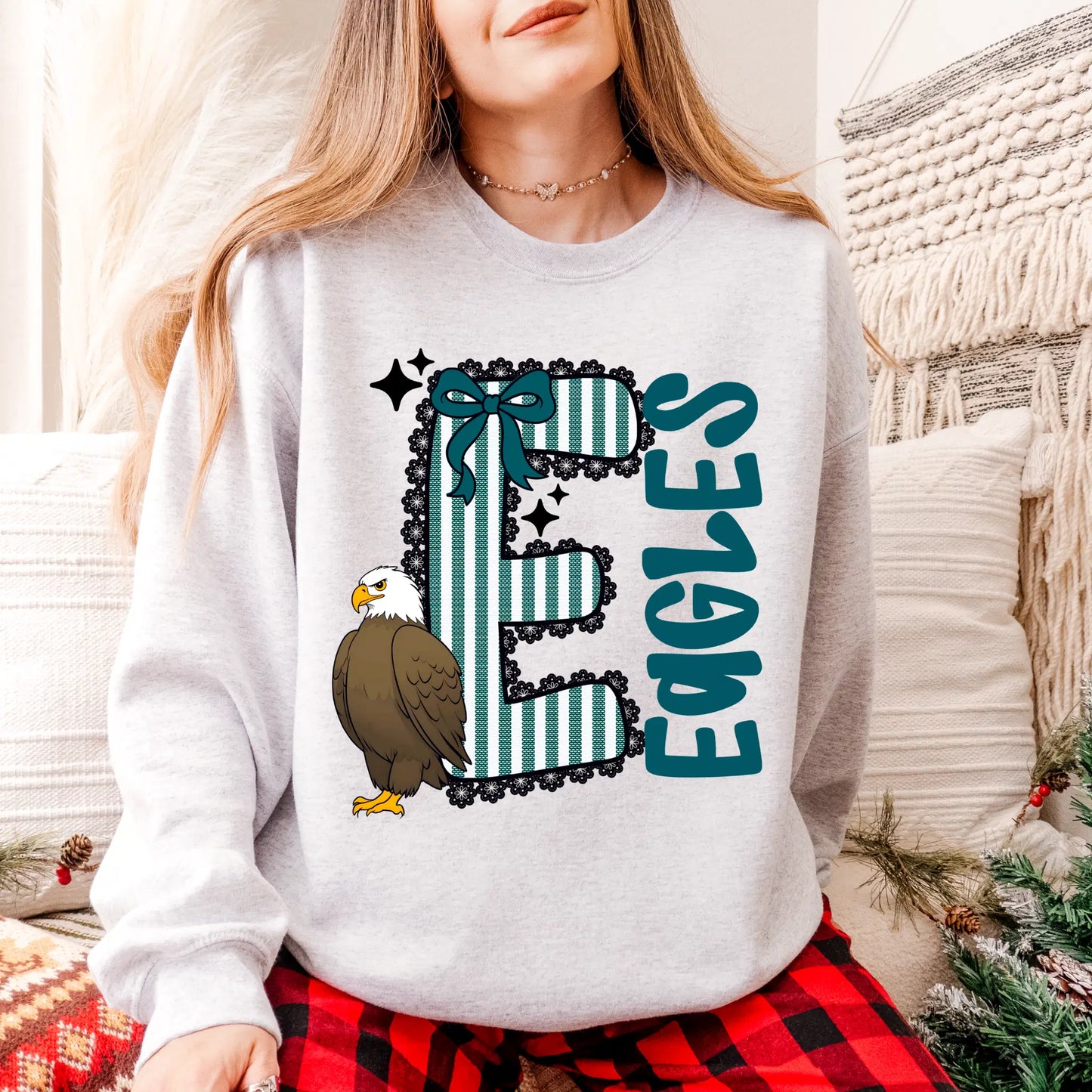 Eagles Seersucker Sweatshirt - Game Day Football Pullover