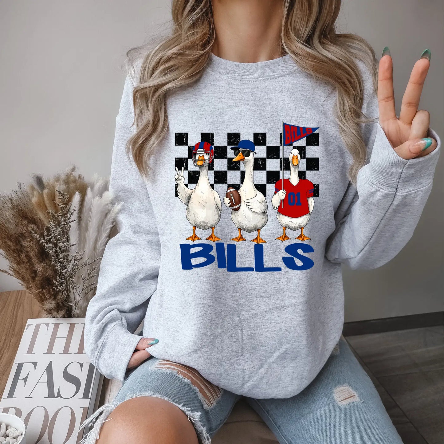 Funny Goose Sweatshirt | Bills Game Day Crewneck | College Spirit Shirt
