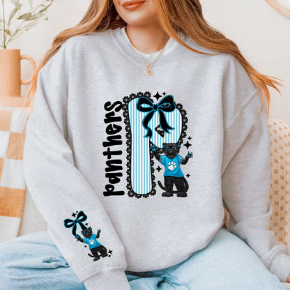 Carolina Panthers Seersucker Sweatshirt - NFL Sunday Game Day Pullover for Women - Football Fan Apparel