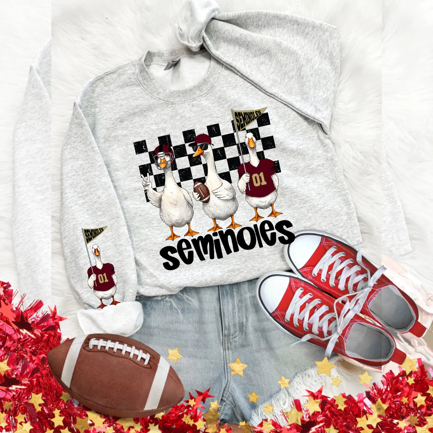 Funny Goose Seminoles Sweatshirt | Game Day Crewneck | College Spirit Shirt