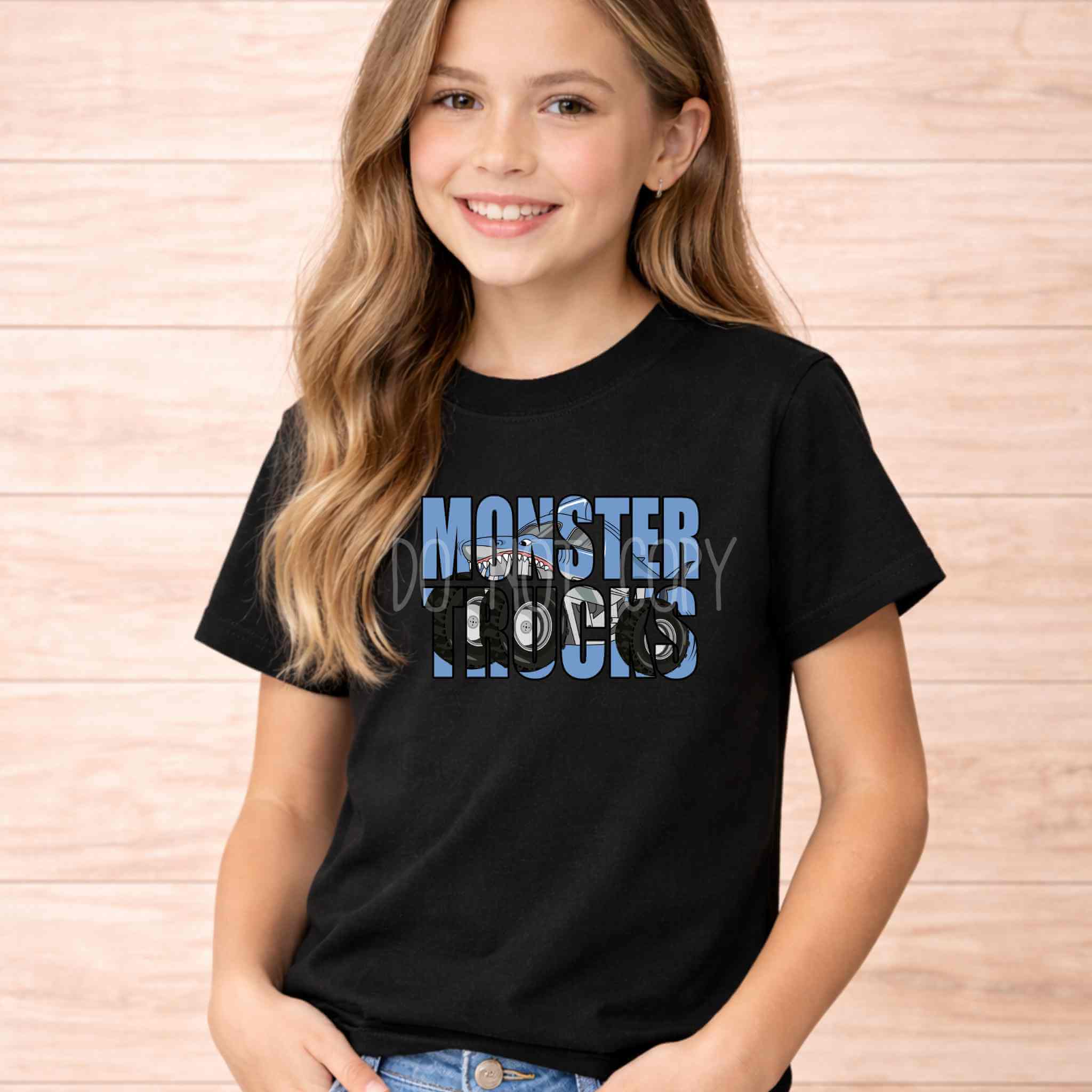 Shark Monster Truck Shirt for Kids