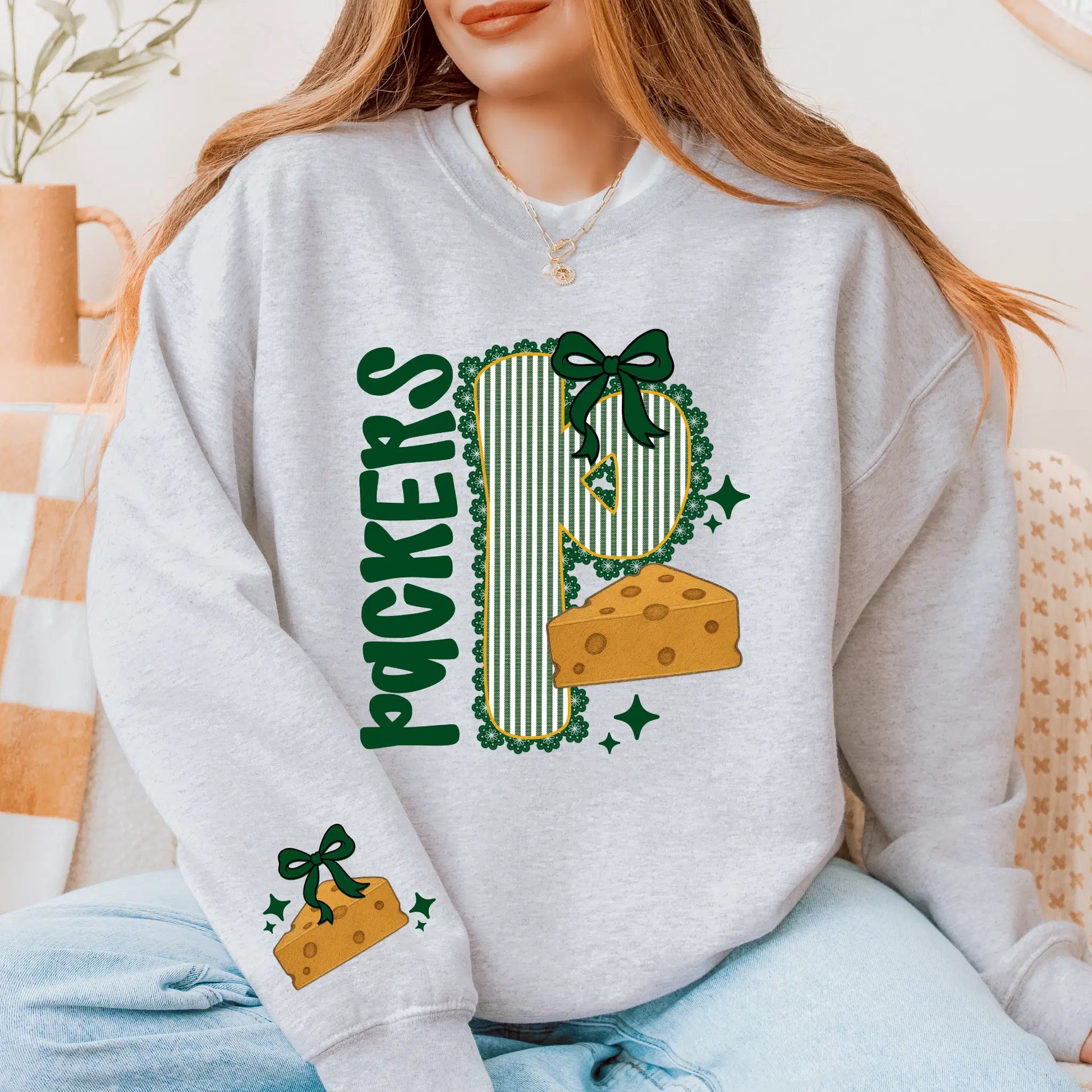 Green Bay Packers Seersucker Sweatshirt - NFL Game Day Pullover for Women