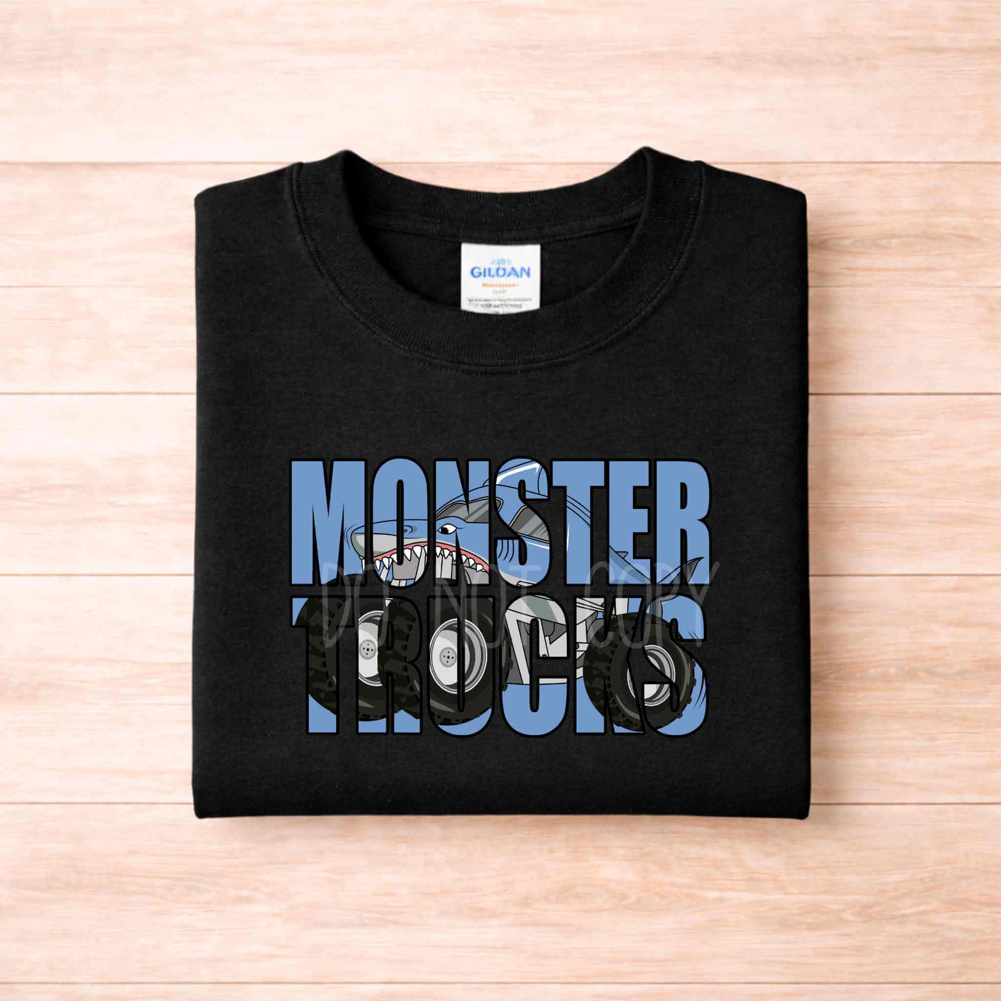 Shark Monster Truck Shirt for Kids