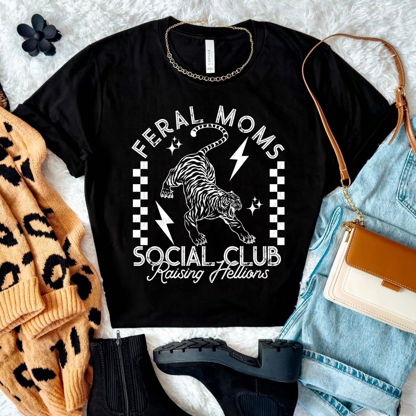 Feral Moms Social Club Shirt – Raising Hellions Graphic Tee