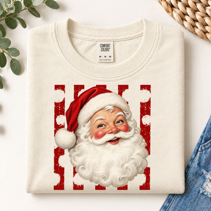 Vintage Santa Christmas Crewneck Sweatshirt | Retro Holiday Graphic