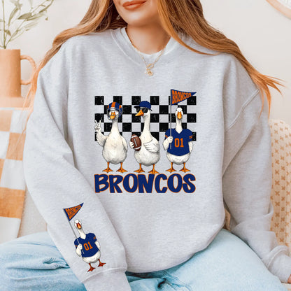 Funny Goose Broncos Sweatshirt - Game Day Crewneck for College Spirit Enthusiasts
