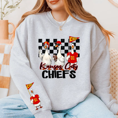 Funny Goose Chiefs Sweatshirt | Game Day Crewneck for College Spirit