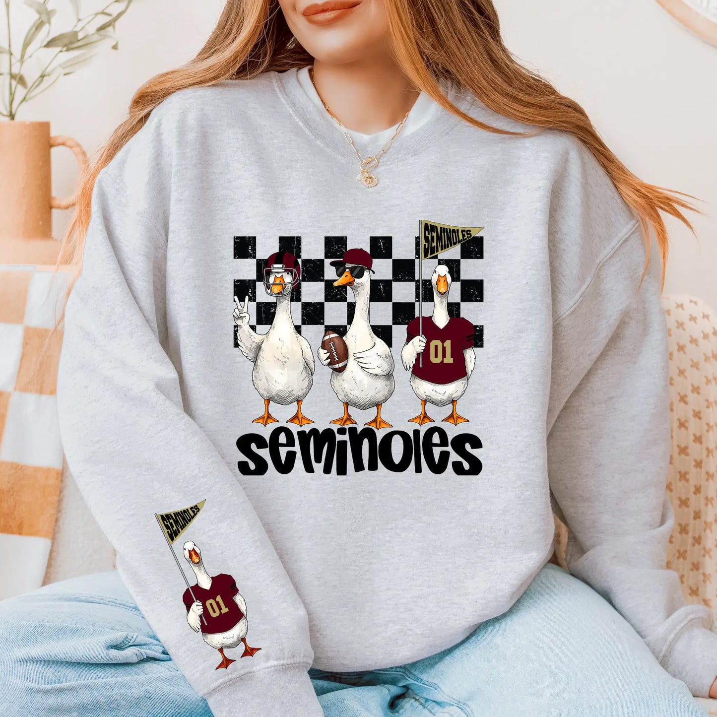 Funny Goose Seminoles Sweatshirt | Game Day Crewneck | College Spirit Shirt