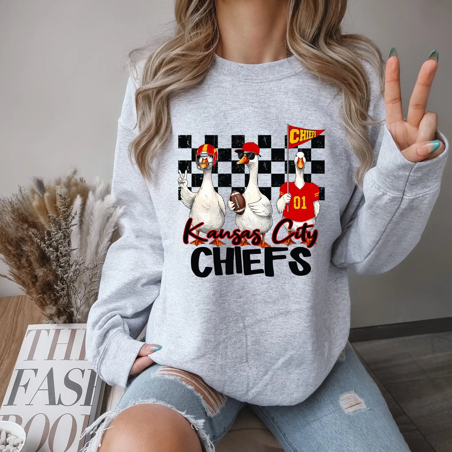 Funny Goose Chiefs Sweatshirt | Game Day Crewneck for College Spirit