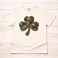 Rustic Camo Shamrock T-Shirt – St. Patrick’s Day Clover Shirt | Vintage Patch Style Shamrock Tee