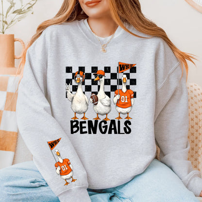 Funny Goose Bengals Sweatshirt - Game Day Crewneck and College Spirit Shirt
