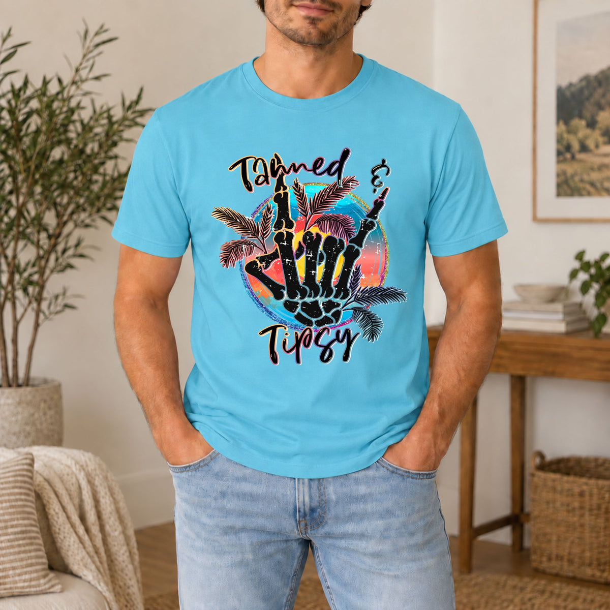 Tanned & Tipsy Tropical Graphic Tee