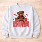 Beary Loved Mama Sweatshirt Comfort Style and Care featuring an adorable teddy bear and Valentine patterns.
