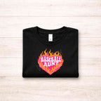 Baseball Family Flaming Heart Shirt – Baseball Mom Sister Nana Aunt Game Day Tee