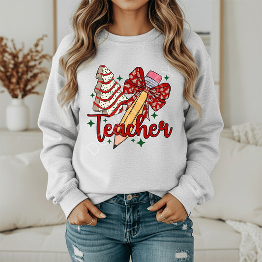 Teacher Christmas Sweatshirt – Holiday Classroom Crewneck – Teacher Christmas Shirt