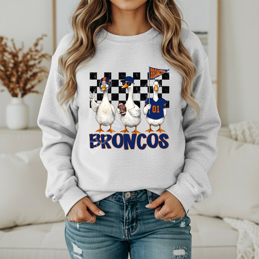 Funny Goose Broncos Sweatshirt - Game Day Crewneck for College Spirit Enthusiasts