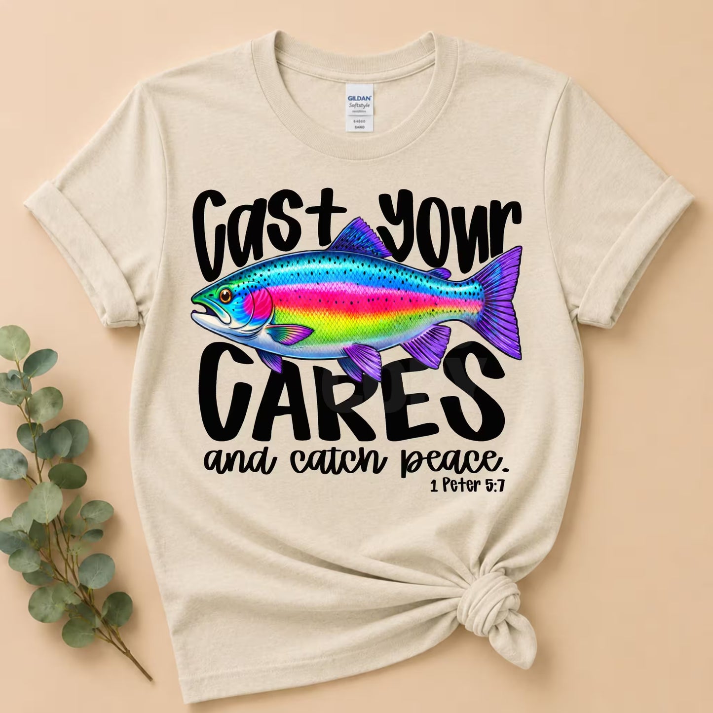 Cast Yours Cares & Catch Peace Shirt