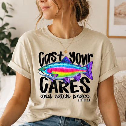 Cast Yours Cares & Catch Peace Shirt