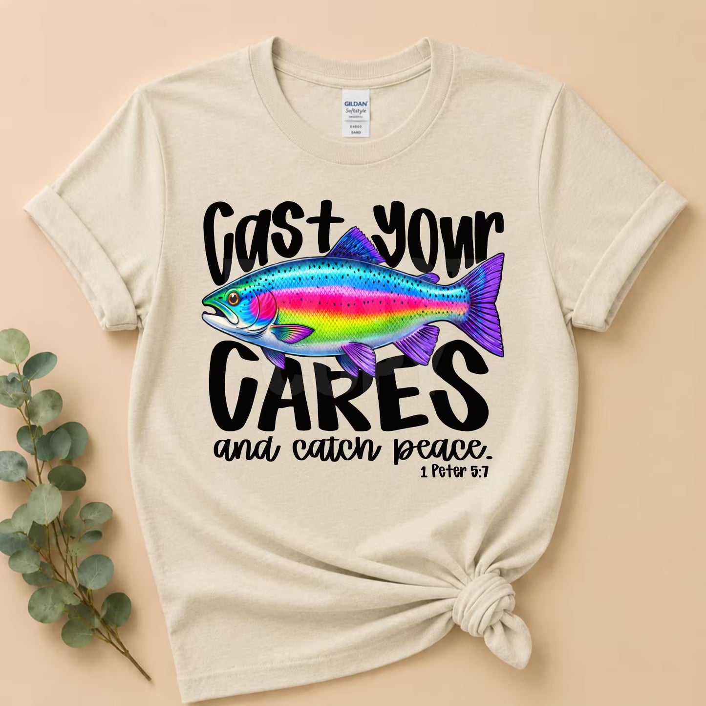 Cast Yours Cares & Catch Peace Shirt