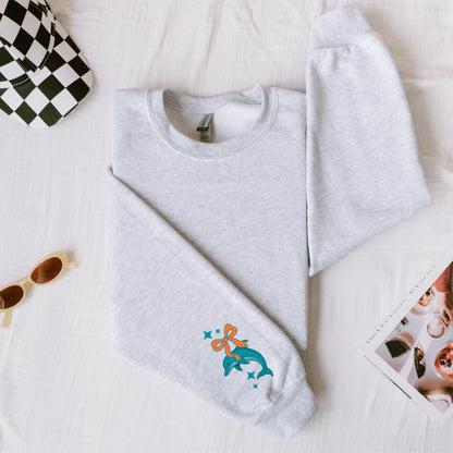 Dolphins Seersucker Sweatshirt: Football Sunday Game Day Pullover. Show your team spirit!