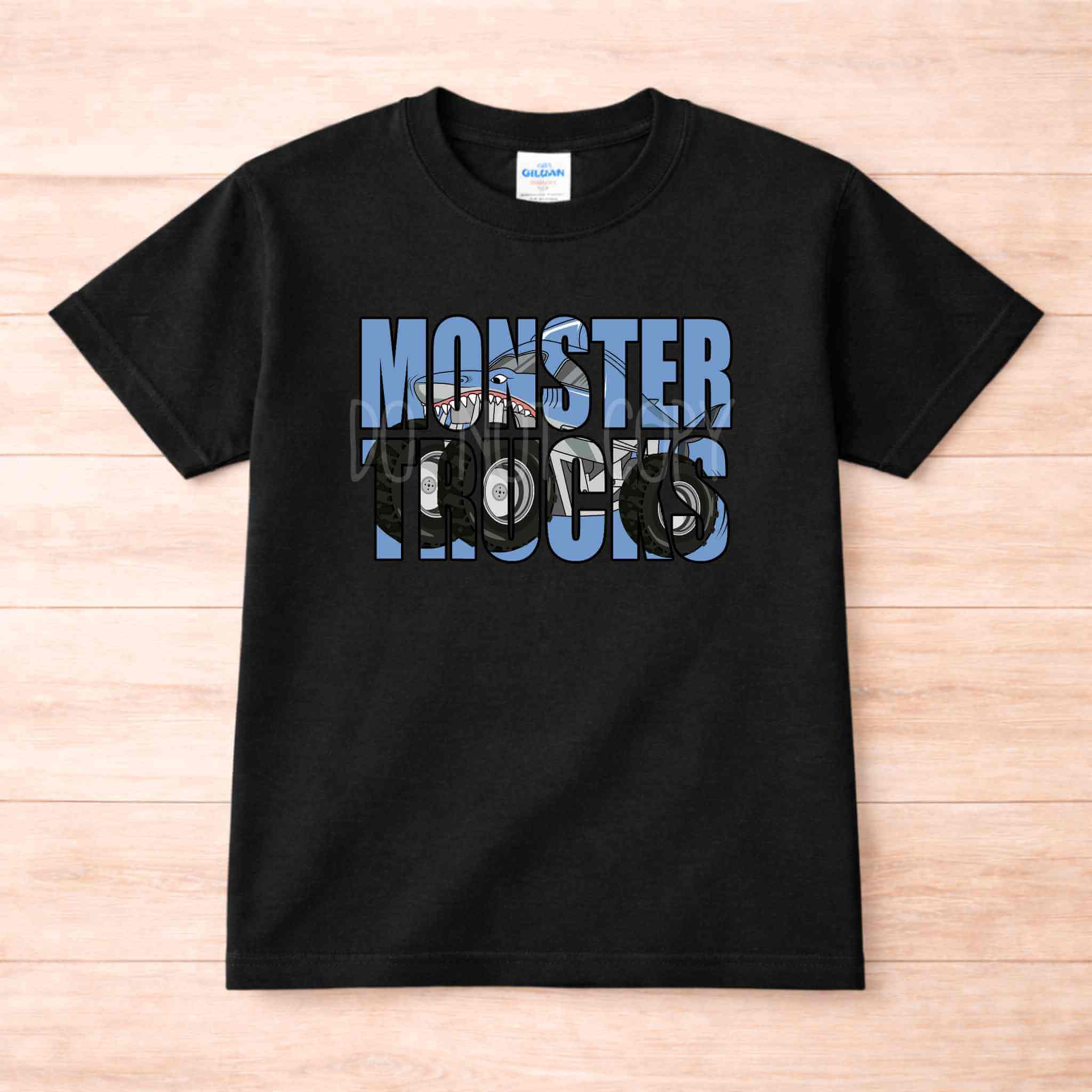 Shark Monster Truck Shirt for Kids