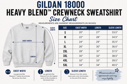 Gray youth crewneck sweatshirt with braided griffin emblem and white sleeve text