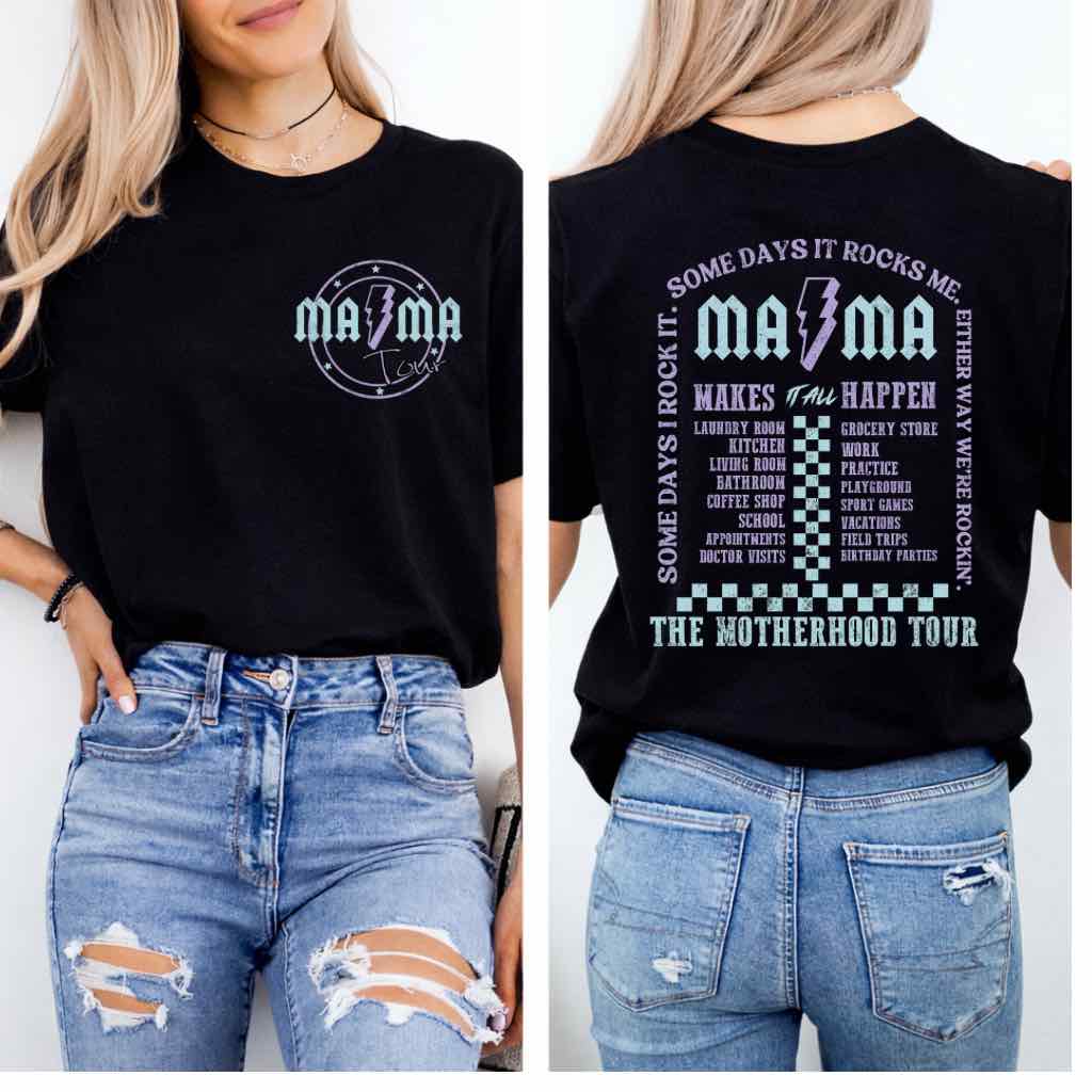 Mama Motherhood Tour Shirt | Funny Mom Life Graphic Tee