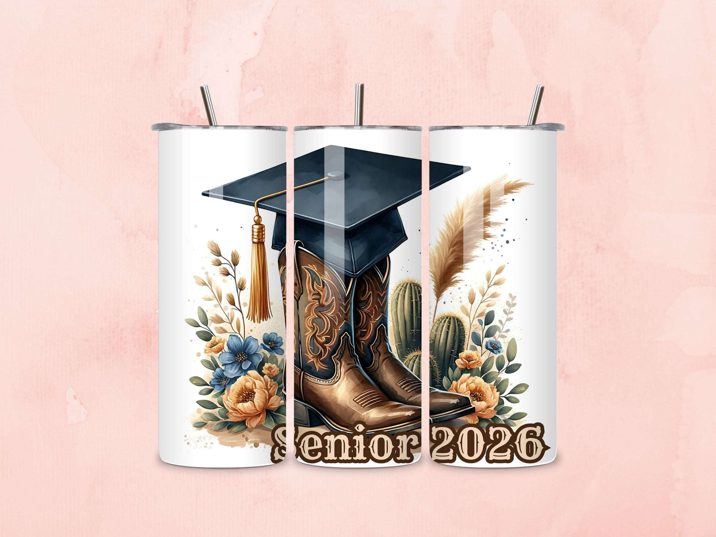 Senior 2026 Western Graduation 20oz Tumbler