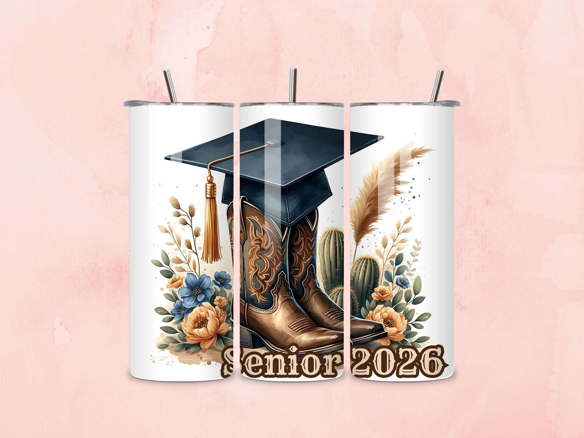 Senior 2026 Western Graduation 20oz Tumbler