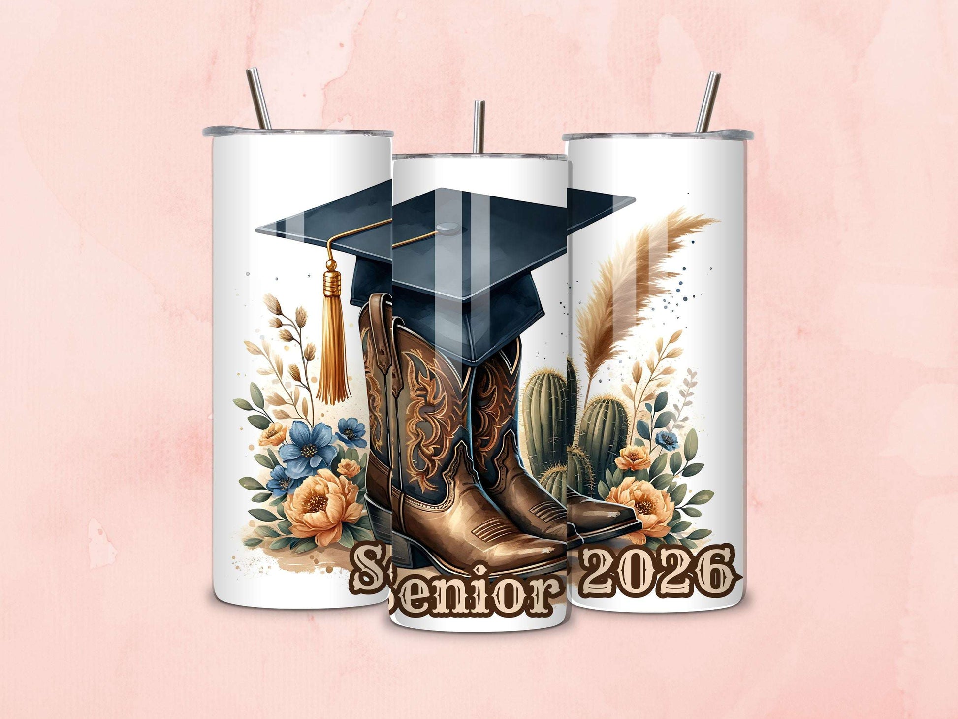 Senior 2026 Western Graduation 20oz Tumbler