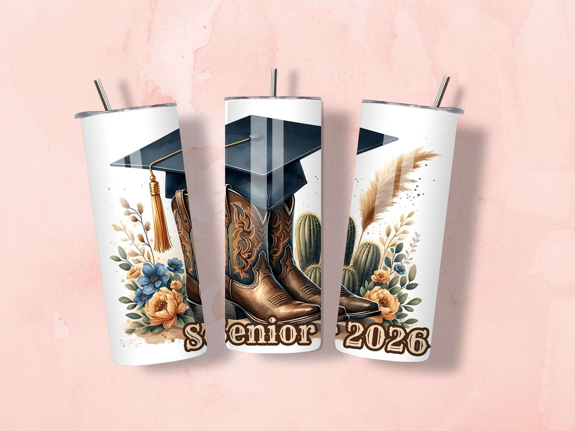 Senior 2026 Western Graduation 20oz Tumbler