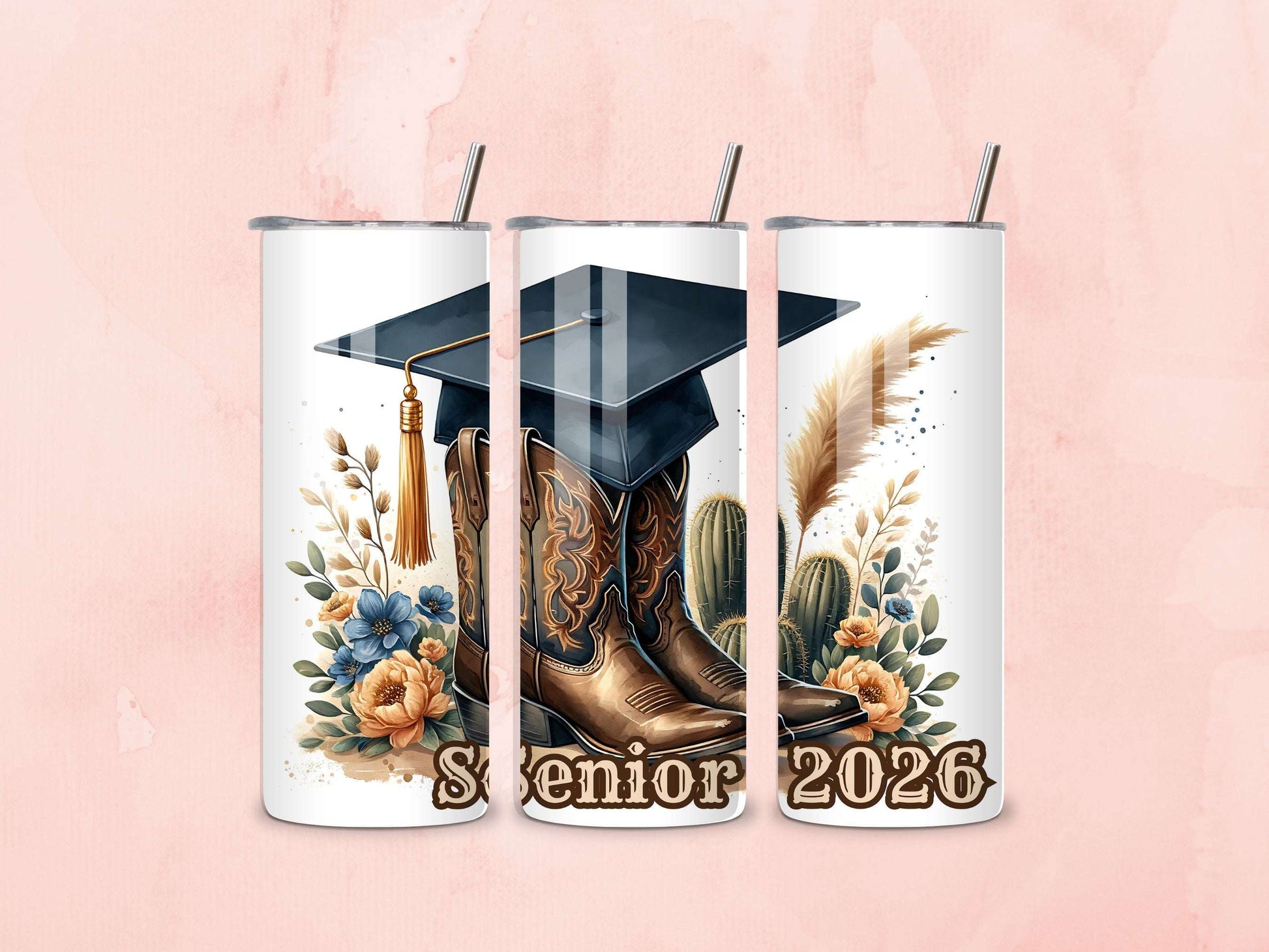 Senior 2026 Western Graduation 20oz Tumbler