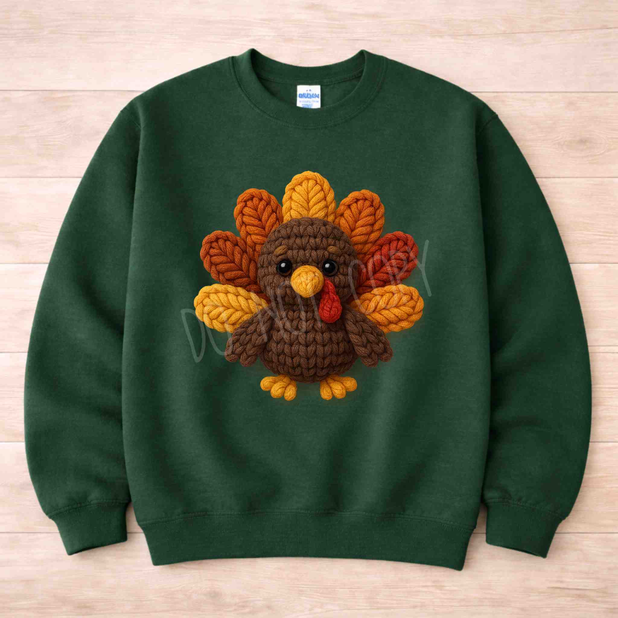 Thanksgiving Turkey Sweatshirt featuring a cute turkey design in warm fall colors.