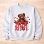 Beary Loved Mama Sweatshirt Comfort Style and Care featuring a teddy bear design and Valentine patterns.